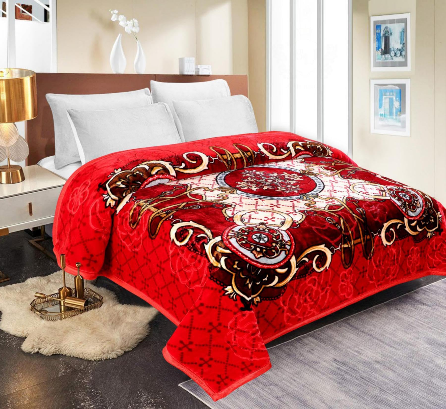 Buy Ultra Soft Luxurious Embossed Very Warm Mink Double Bed